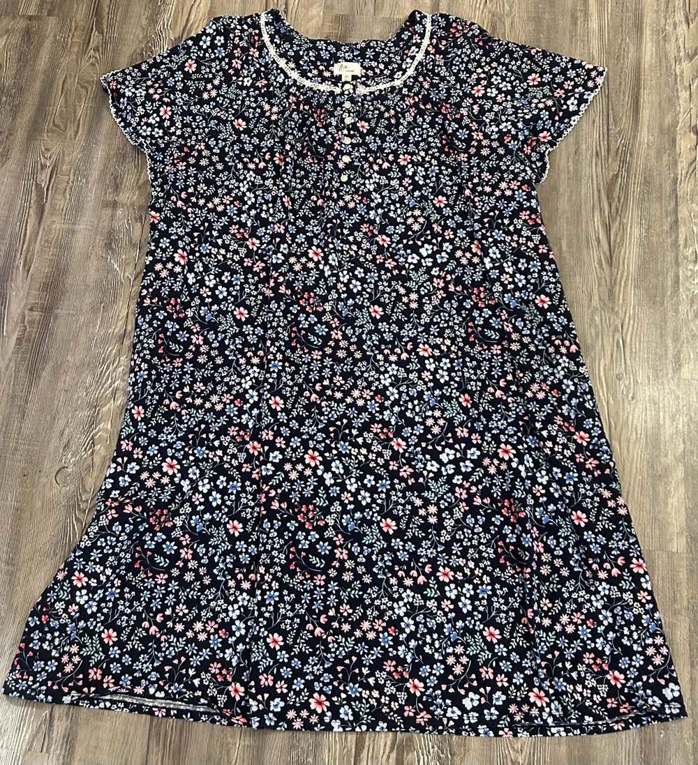 Aria Collection Women’s 2X Floral Cottagecore Nightgown Prairie Sleep Dress